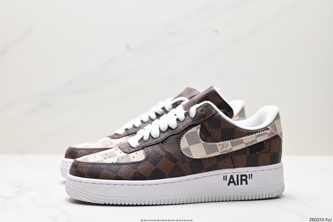 260 Nike Air Force 1 Low 07 x Louis Vuitton 黄棕 BA8806-224