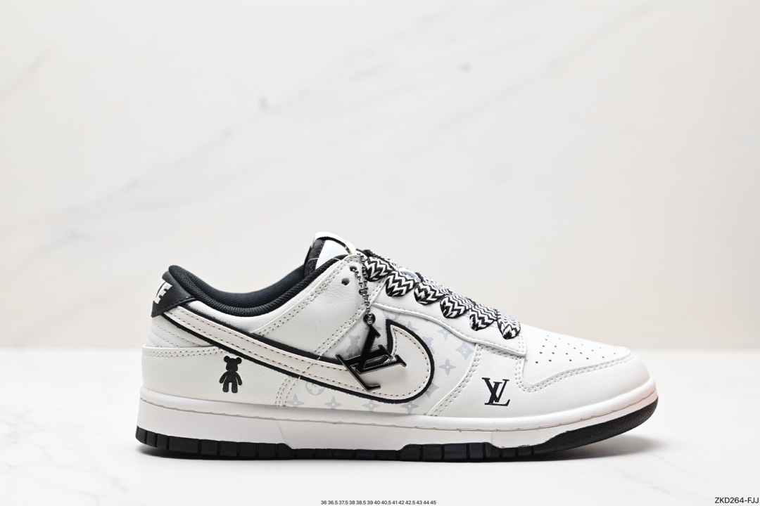 270 Nike SB Dunk Low“LV联名——米黑暴力熊” 夜光低帮休闲板鞋  SJ2068-239