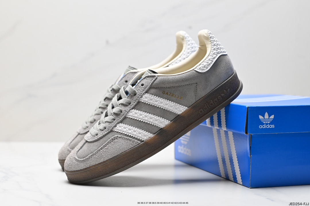 阿迪达斯Adidas Originals Gazelle Indoor 三叶草复古防滑耐磨低帮板鞋  IF1807