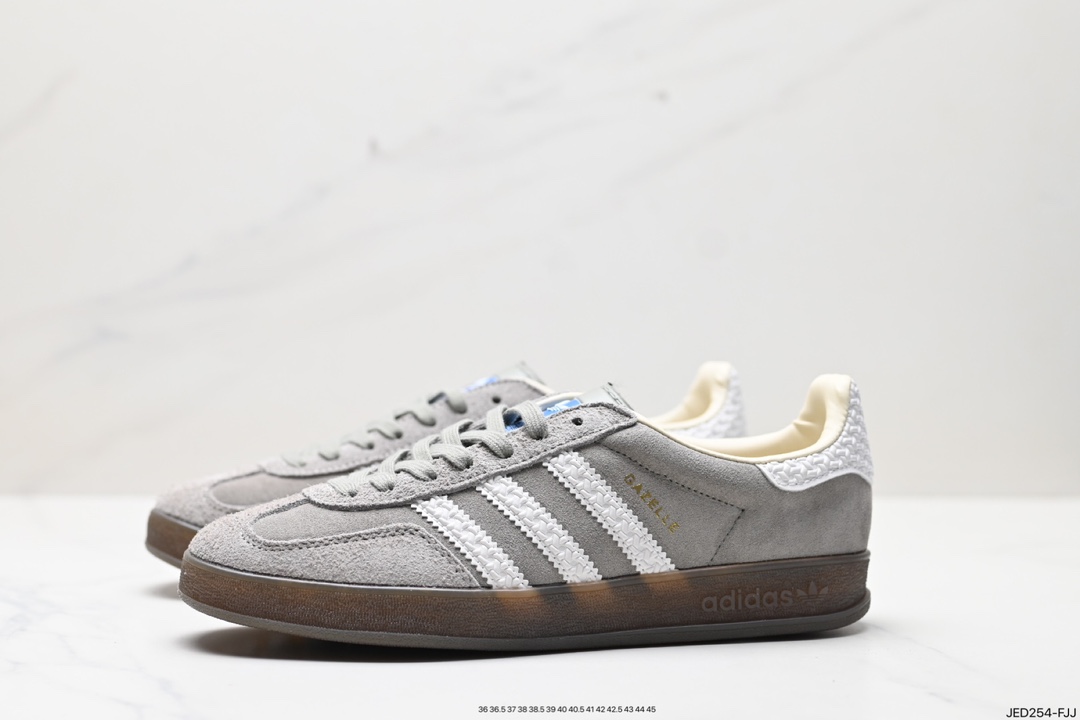 阿迪达斯Adidas Originals Gazelle Indoor 三叶草复古防滑耐磨低帮板鞋  IF1807