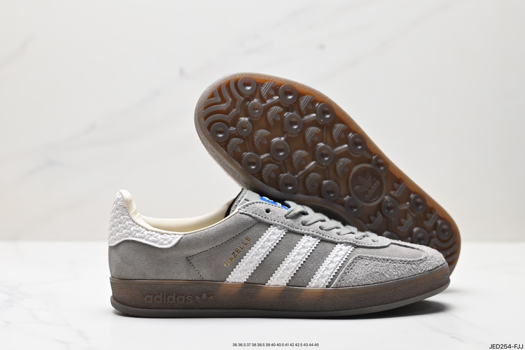 阿迪达斯Adidas Originals Gazelle Indoor 三叶草复古防滑耐磨低帮板鞋  IF1807