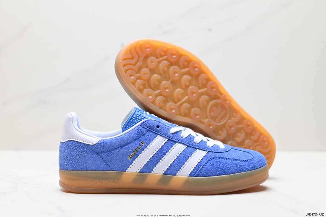 阿迪达斯Adidas Originals Gazelle Indoor 三叶草复古防滑耐磨低帮板鞋 HQ8716