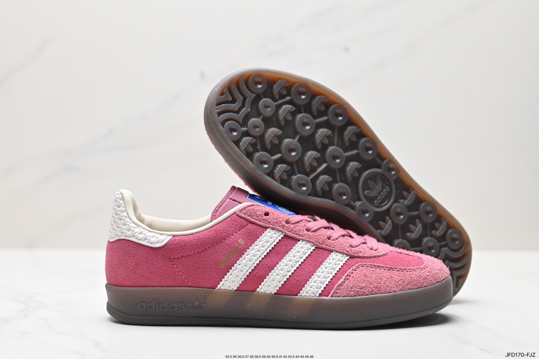 阿迪达斯Adidas Originals Gazelle Indoor 三叶草复古防滑耐磨低帮板鞋 HQ8716