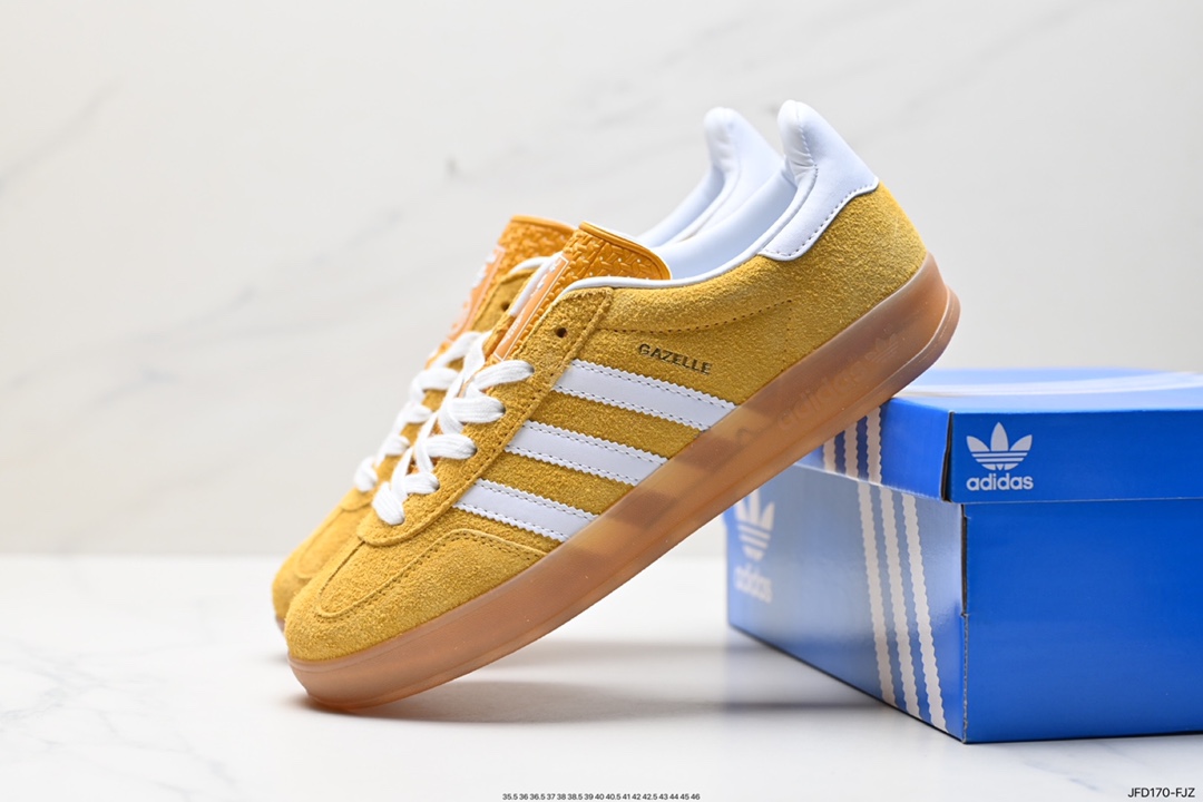 阿迪达斯Adidas Originals Gazelle Indoor 三叶草复古防滑耐磨低帮板鞋 HQ8716