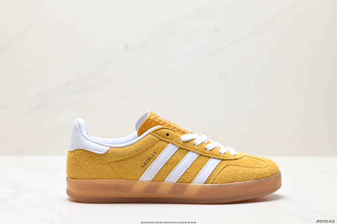 阿迪达斯Adidas Originals Gazelle Indoor 三叶草复古防滑耐磨低帮板鞋 HQ8716