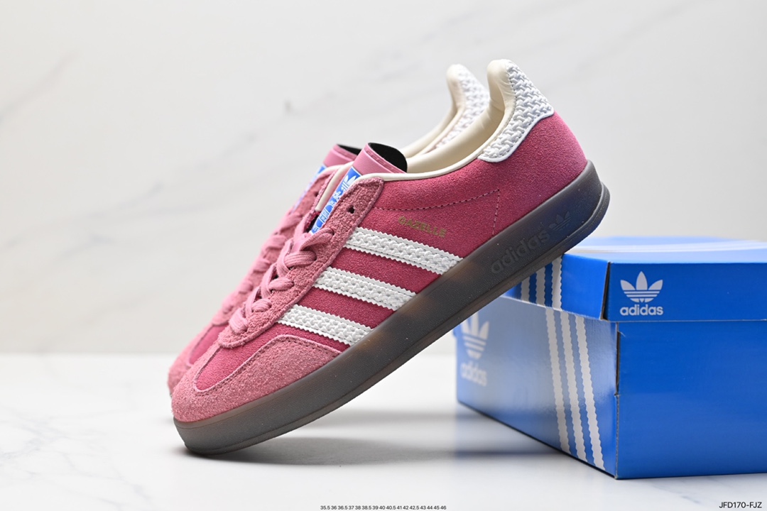 阿迪达斯Adidas Originals Gazelle Indoor 三叶草复古防滑耐磨低帮板鞋 HQ8716