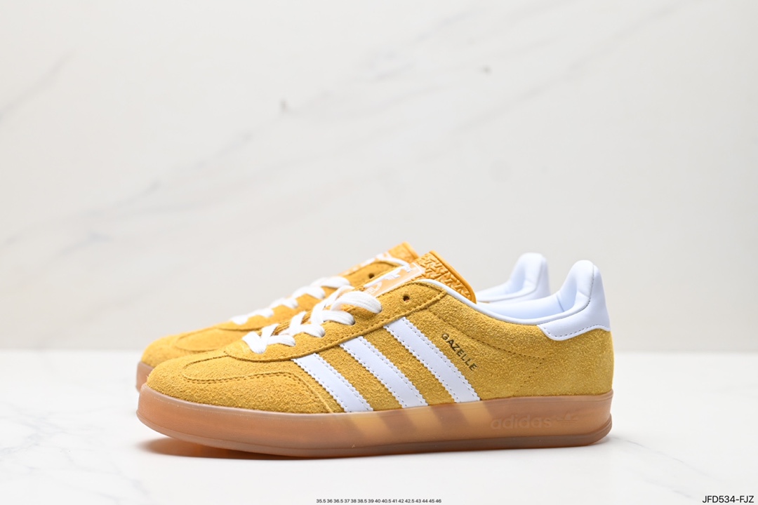 阿迪达斯Adidas Originals Gazelle Indoor 三叶草复古防滑耐磨低帮板鞋  HQ8716