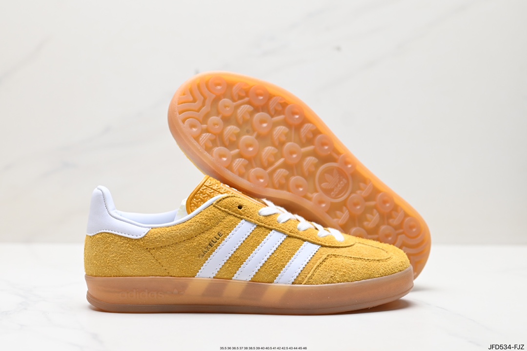 阿迪达斯Adidas Originals Gazelle Indoor 三叶草复古防滑耐磨低帮板鞋  HQ8716