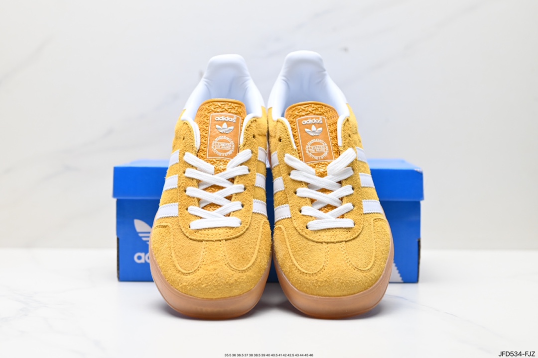 阿迪达斯Adidas Originals Gazelle Indoor 三叶草复古防滑耐磨低帮板鞋  HQ8716