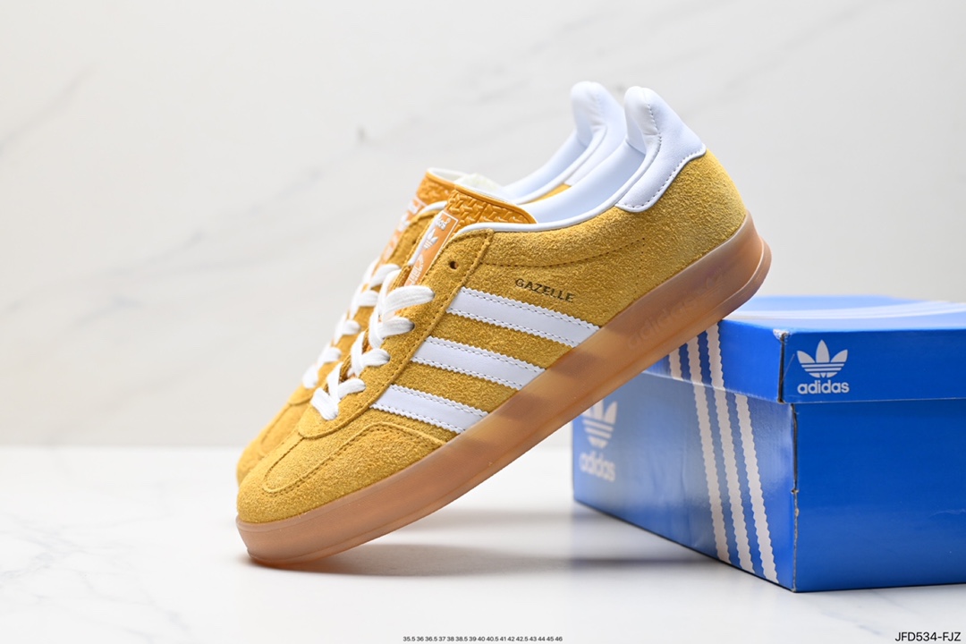 阿迪达斯Adidas Originals Gazelle Indoor 三叶草复古防滑耐磨低帮板鞋  HQ8716