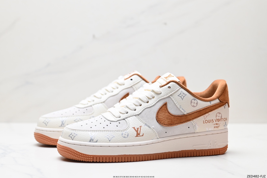 Nike Air Force 1 Low 07 LV白棕印花绑带  CV1724-112