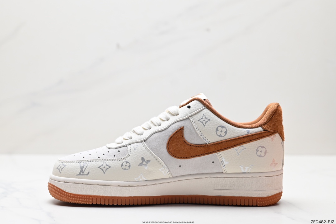 Nike Air Force 1 Low 07 LV白棕印花绑带  CV1724-112