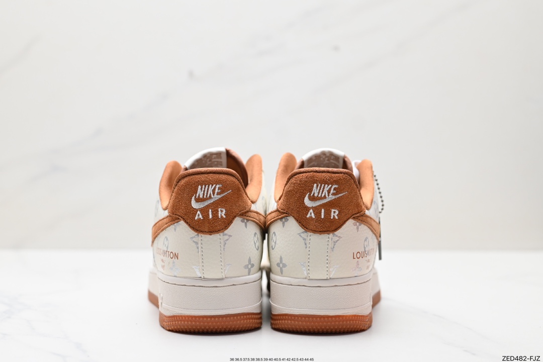 Nike Air Force 1 Low 07 LV白棕印花绑带  CV1724-112