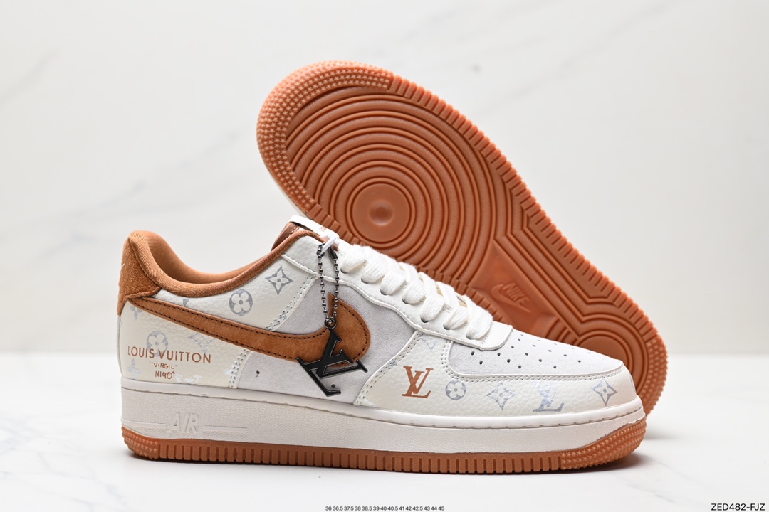 Nike Air Force 1 Low 07 LV白棕印花绑带  CV1724-112