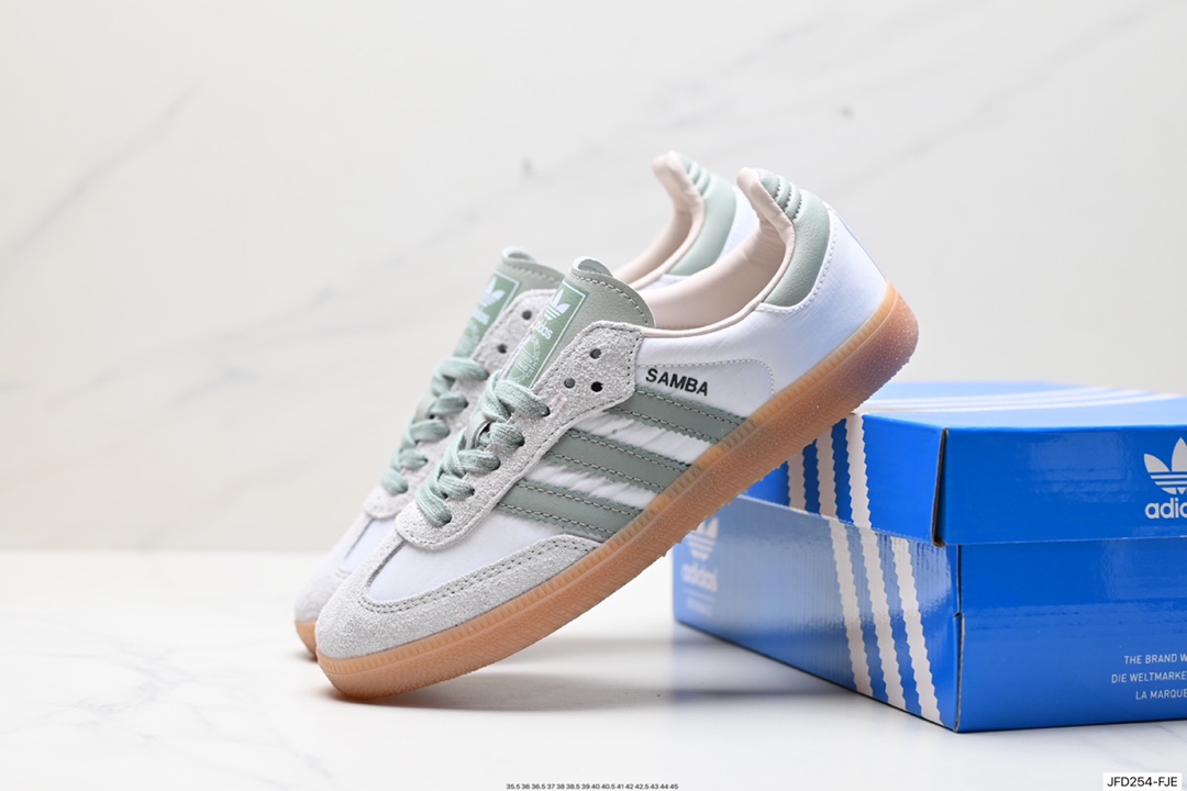 阿迪达斯三叶草Adidas Originals Samba Vegan OG”SPD”桑巴舞板鞋 ID0492