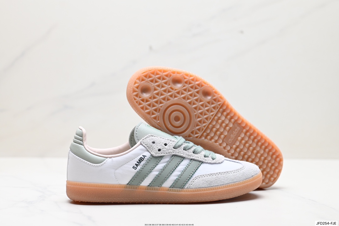 阿迪达斯三叶草Adidas Originals Samba Vegan OG”SPD”桑巴舞板鞋 ID0492