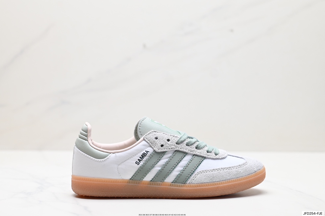 阿迪达斯三叶草Adidas Originals Samba Vegan OG”SPD”桑巴舞板鞋 ID0492