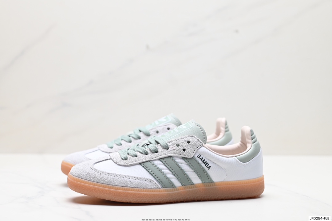 阿迪达斯三叶草Adidas Originals Samba Vegan OG”SPD”桑巴舞板鞋 ID0492