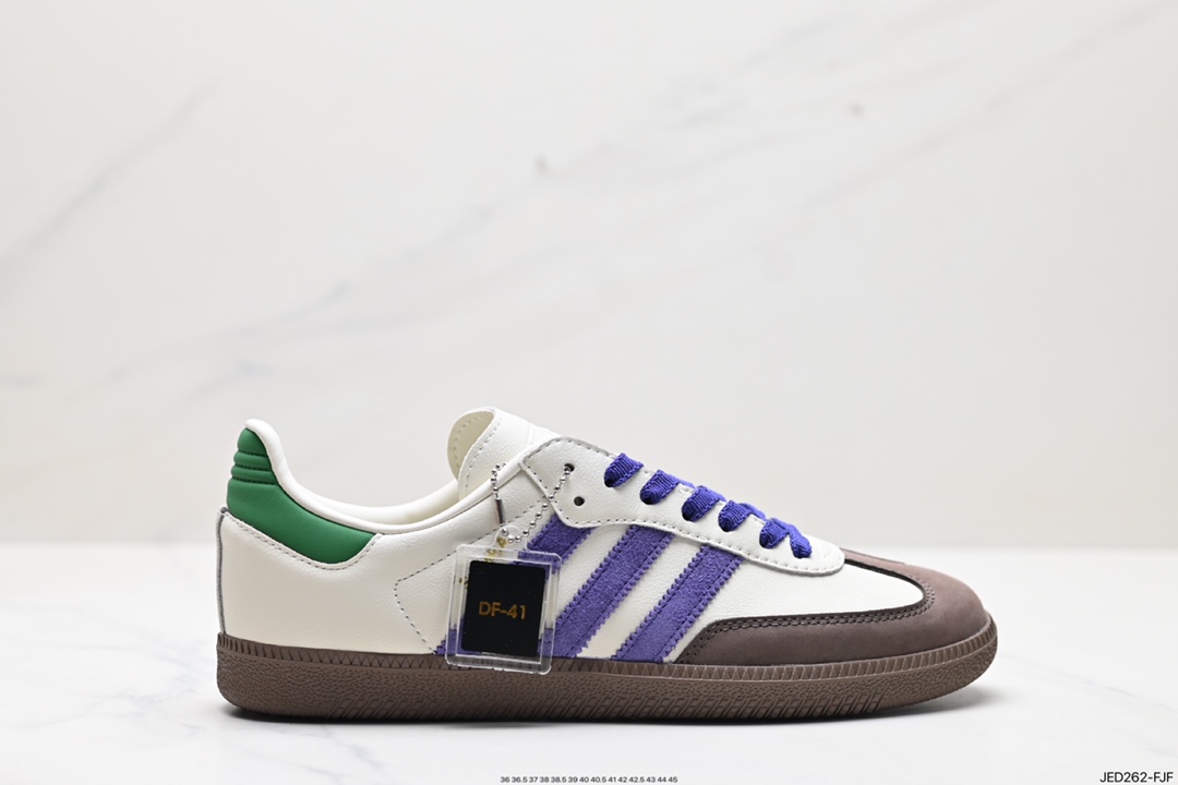 150 Adidas Originals Wmns Samba OG”Off White”桑巴舞板鞋“蓝莓优格塔米紫绿咖啡底” ID8349