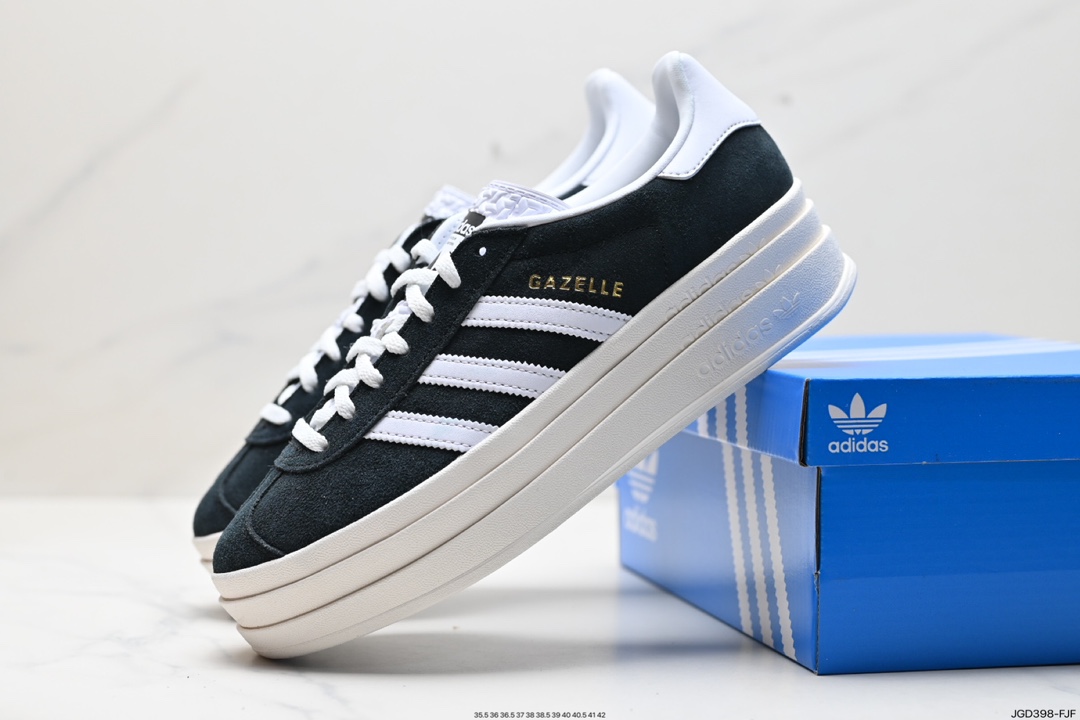 Ad Originals Gazelle Bold 三叶草厚底休闲防滑耐磨低帮板鞋 HQ6893