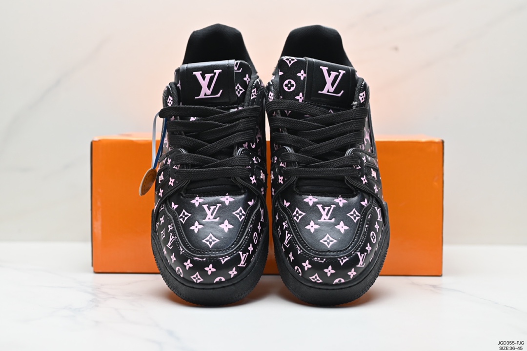 180 全新LV路易威登Louis Vuitton Trainer Sneaker Low休闲运动文化百搭板鞋