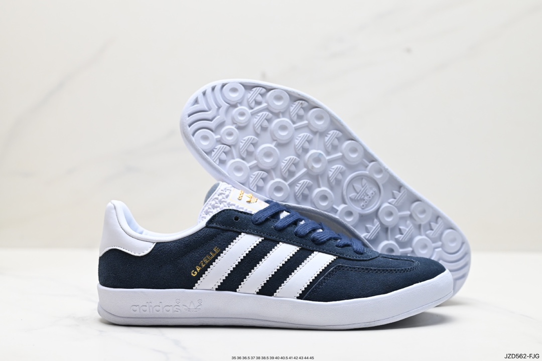 140 Adidas Originals Gazelle Indoor 三叶草复古休闲防滑耐磨低帮板鞋  BB5478