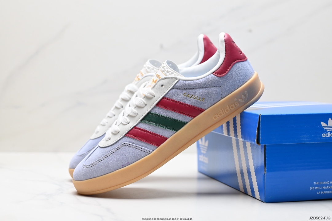 140 Adidas Originals Gazelle Indoor 三叶草复古休闲防滑耐磨低帮板鞋  BB5478