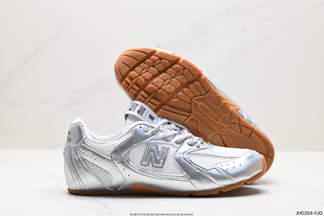 190 缪缪MiuMiu x NB新百伦New Balance 530 SL系列低帮经典复古休闲运动慢跑鞋“联名翻毛卡其鞋带”