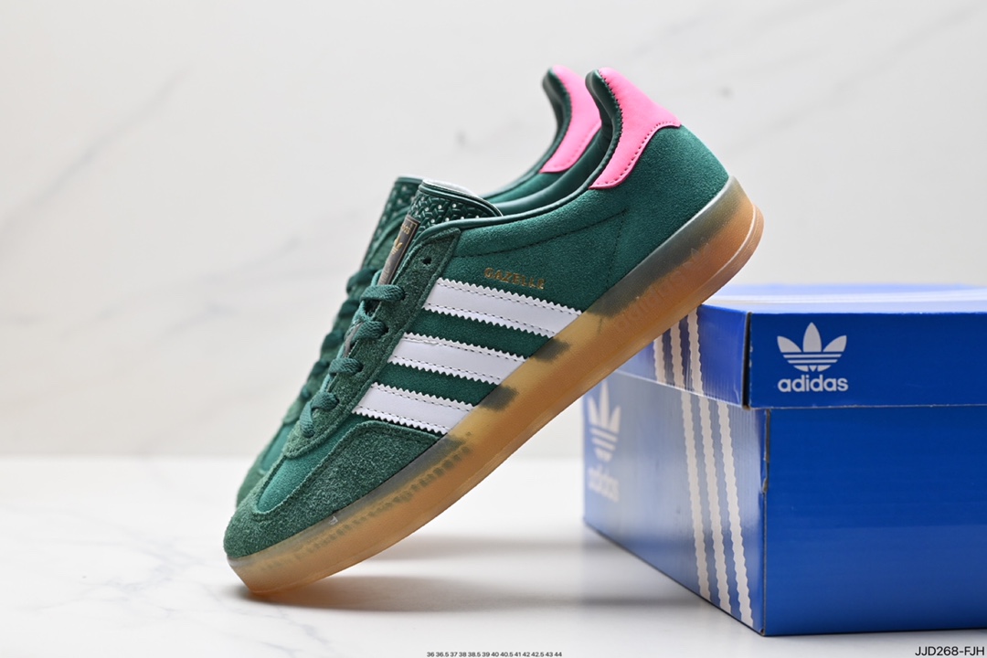 130 阿迪达斯Adidas Originals Gazelle Indoor 三叶草复古防滑耐磨低帮板鞋 HQ8717