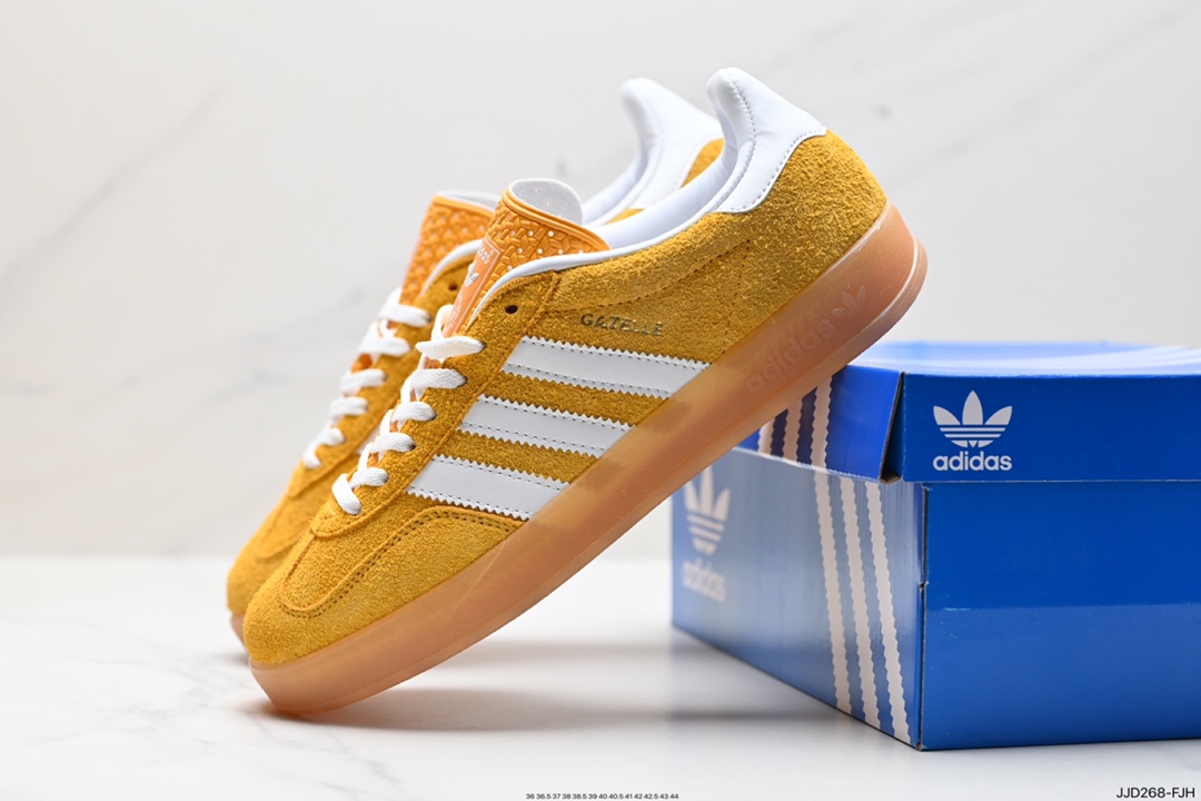 130 阿迪达斯Adidas Originals Gazelle Indoor 三叶草复古防滑耐磨低帮板鞋 HQ8717