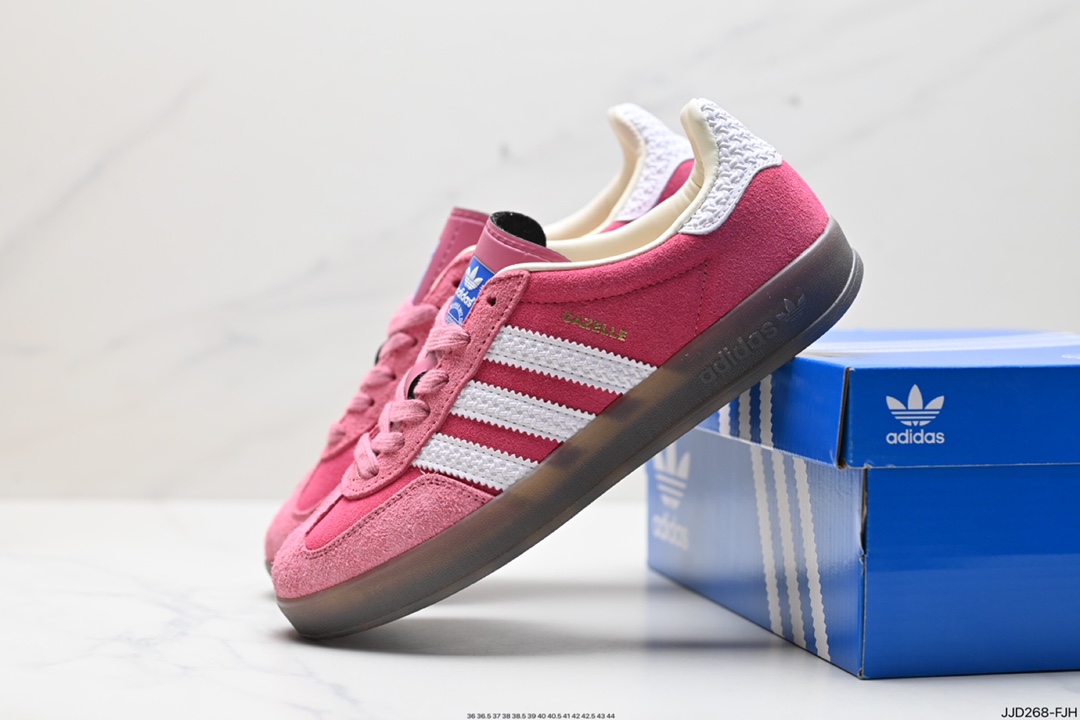 130 阿迪达斯Adidas Originals Gazelle Indoor 三叶草复古防滑耐磨低帮板鞋 HQ8717