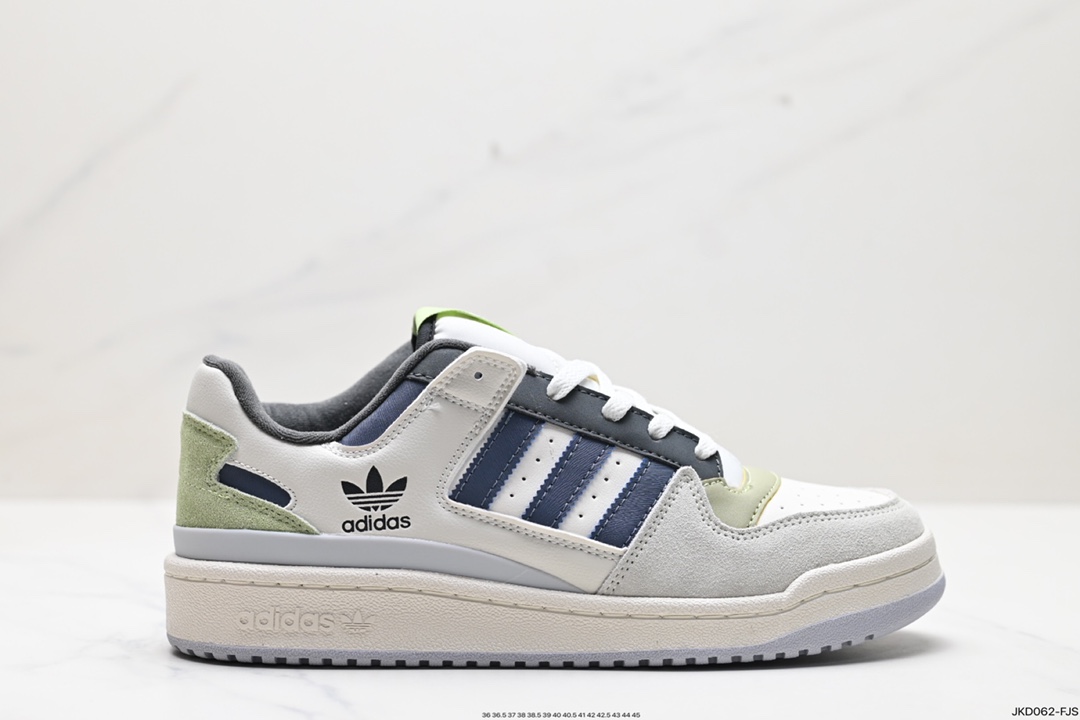 160 Adidas Forum EXHIBIT Low 三叶草低邦经典魔术贴复古板鞋 lG6263