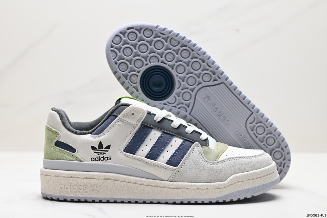 160 Adidas Forum EXHIBIT Low 三叶草低邦经典魔术贴复古板鞋 lG6263