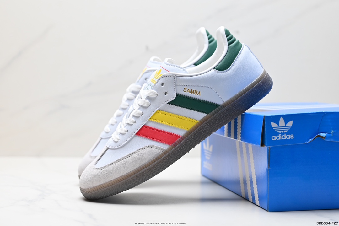 110 阿迪达斯三叶草Adidas Originals Samba Vegan OG”SPD”桑巴舞板鞋 IH3118