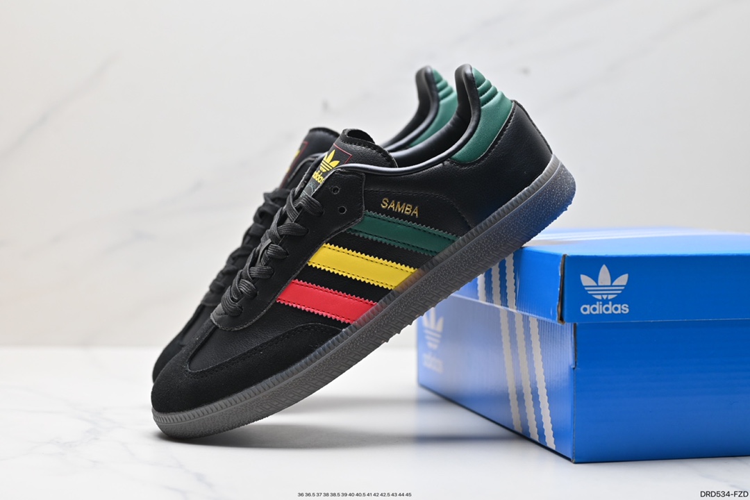 110 阿迪达斯三叶草Adidas Originals Samba Vegan OG”SPD”桑巴舞板鞋 IH3118