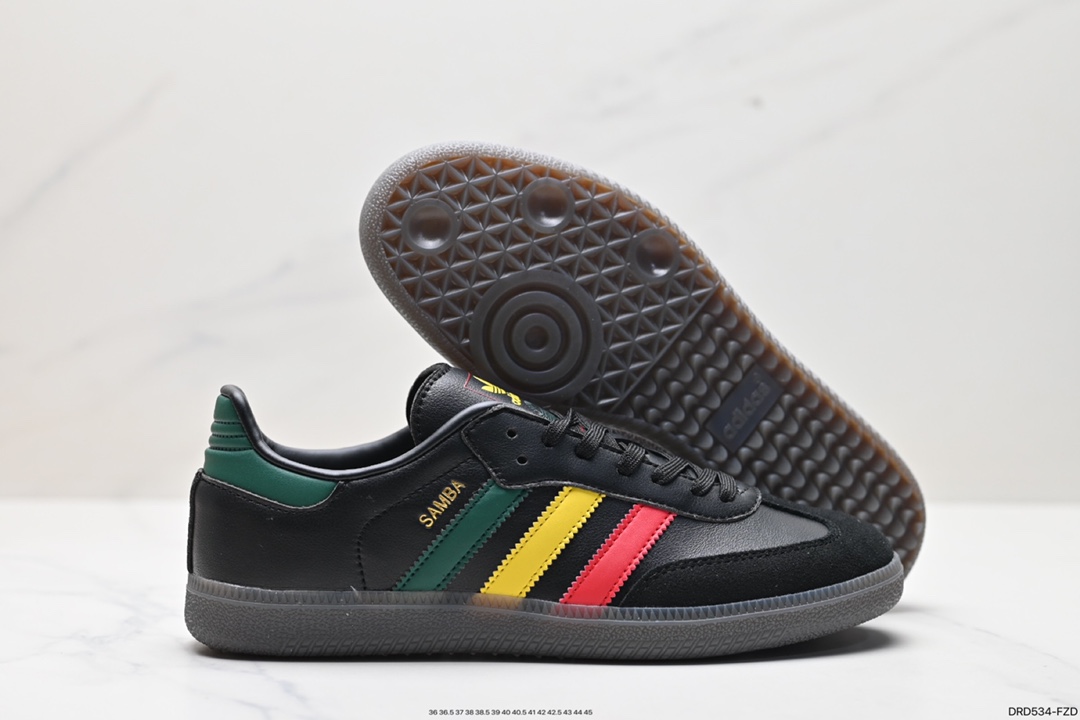 110 阿迪达斯三叶草Adidas Originals Samba Vegan OG”SPD”桑巴舞板鞋 IH3118