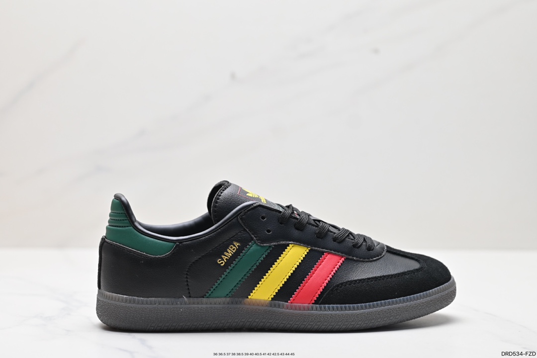 110 阿迪达斯三叶草Adidas Originals Samba Vegan OG”SPD”桑巴舞板鞋 IH3118