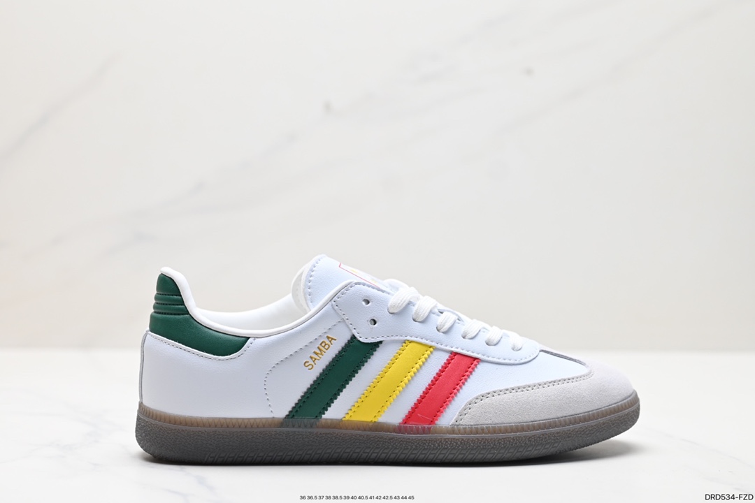 110 阿迪达斯三叶草Adidas Originals Samba Vegan OG”SPD”桑巴舞板鞋 IH3118