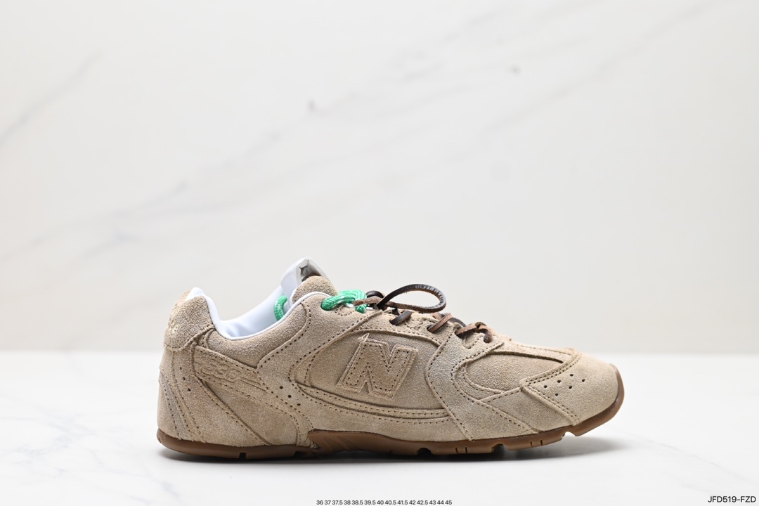 170 缪缪MiuMiu x NB新百伦New Balance 530 SL系列低帮慢跑鞋“联名翻毛卡其鞋带”5E165E_Z5O_F0401_F_D005