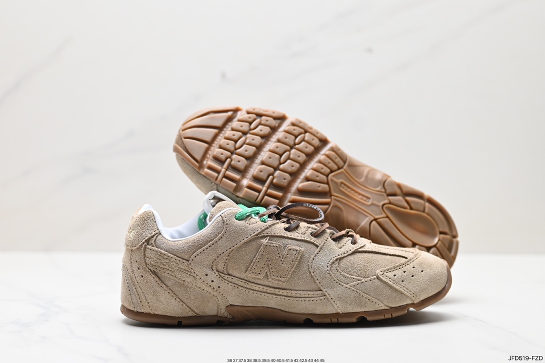 170 缪缪MiuMiu x NB新百伦New Balance 530 SL系列低帮慢跑鞋“联名翻毛卡其鞋带”5E165E_Z5O_F0401_F_D005