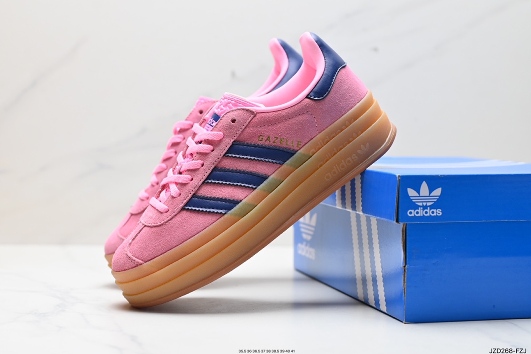 140 阿迪达斯Adidas Gazelle Bold w 低帮复古百搭休闲运动板鞋 HQ6912