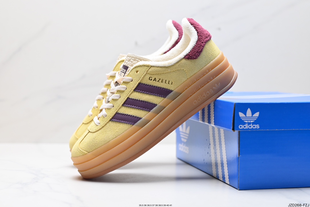 140 阿迪达斯Adidas Gazelle Bold w 低帮复古百搭休闲运动板鞋 HQ6912