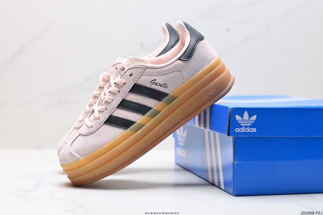 140 阿迪达斯Adidas Gazelle Bold w 低帮复古百搭休闲运动板鞋 HQ6912