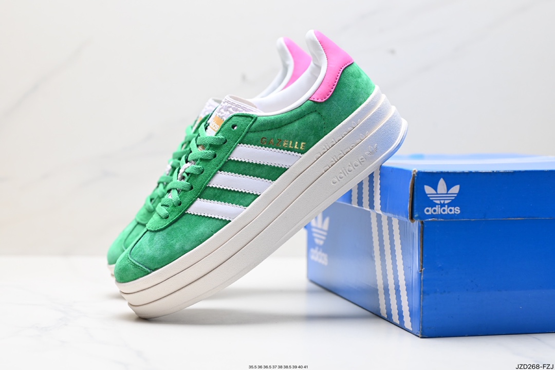 140 阿迪达斯Adidas Gazelle Bold w 低帮复古百搭休闲运动板鞋 HQ6912