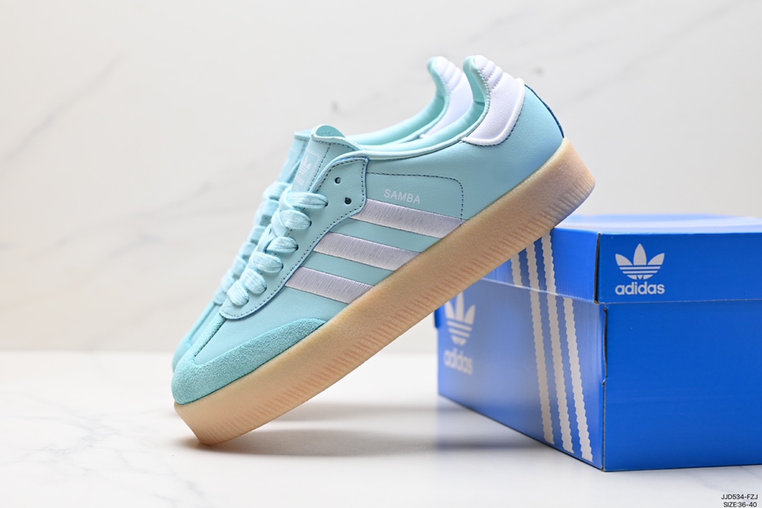 130 阿迪达斯三叶草Adidas Originals Samba Vegan OG”SPD“桑巴舞板鞋 ID0436