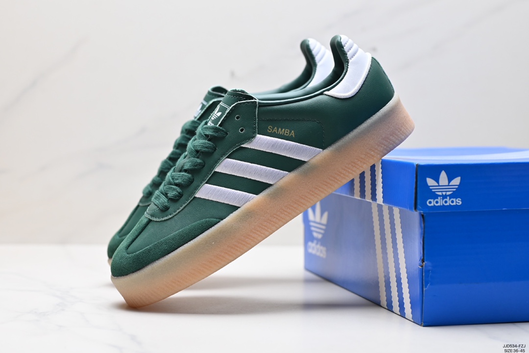 130 阿迪达斯三叶草Adidas Originals Samba Vegan OG”SPD“桑巴舞板鞋 ID0436