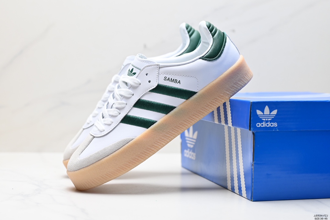 130 阿迪达斯三叶草Adidas Originals Samba Vegan OG”SPD“桑巴舞板鞋 ID0436