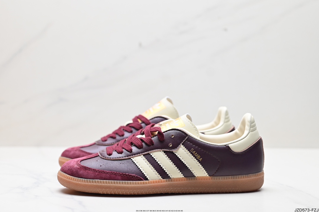 140 阿迪达斯三叶草Adidas Originals Samba Vegan OG桑巴舞板鞋 ID0477