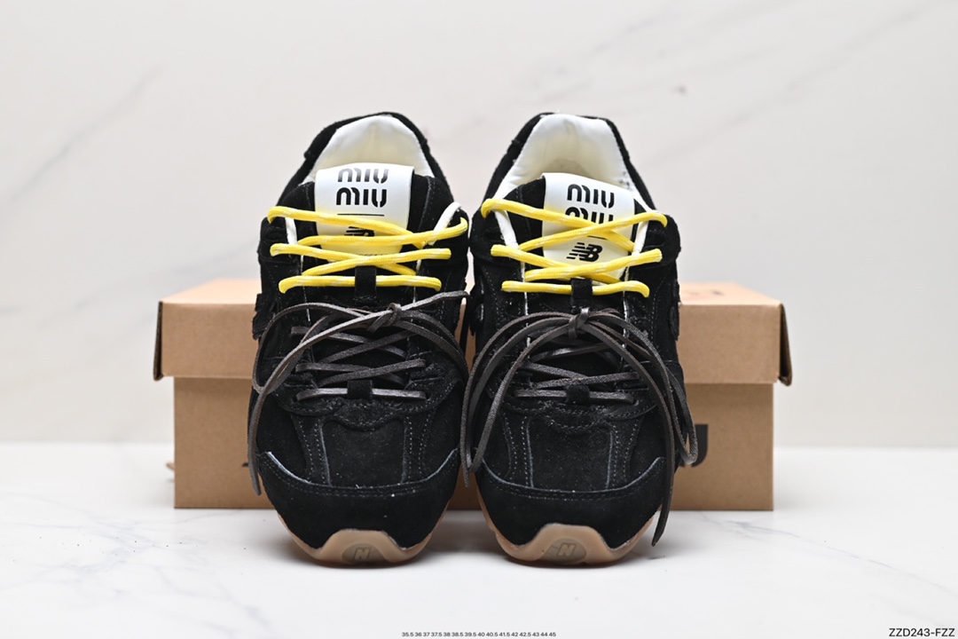 250 缪缪MiuMiu x NB新百伦New Balance 530 SL系列低帮慢跑鞋“联名翻毛卡其鞋带” 5E165E_Z5O_F0401_F_D005