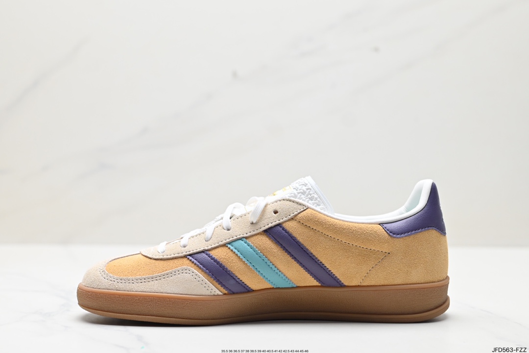 170 adidas Originals Gazelle INdoor 三叶草休闲防滑耐磨低帮板鞋  IG1636